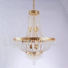 Traditionel klassisk galvaniseret funktion til Crystal Mini Style Metal 9 Bulbs lysekrone