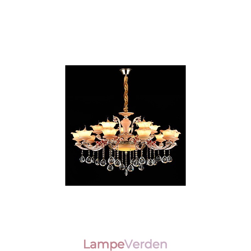 Pendel lys zinklegering funktion til krystal mini stil metal indendørs butikker 15 pærer