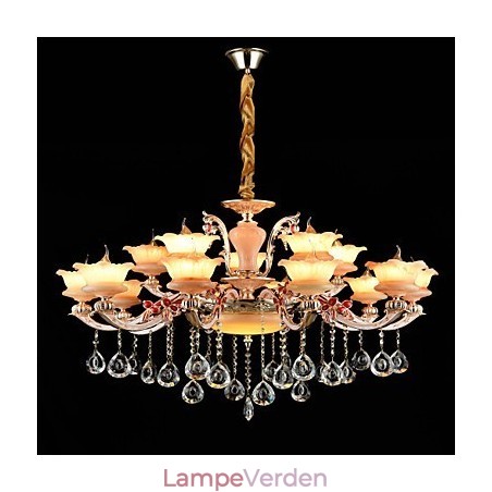 Pendel lys zinklegering funktion til krystal mini stil metal indendørs butikker 15 pærer Pendel lys zinklegering funktion til krystal mini stil metal indendørs butikker 15 pærer