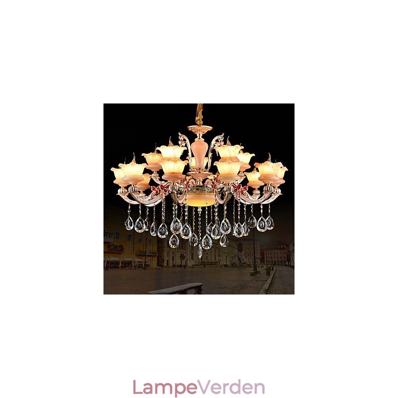 Pendel lys zinklegering funktion til krystal mini stil metal indendørs butikker 15 pærer