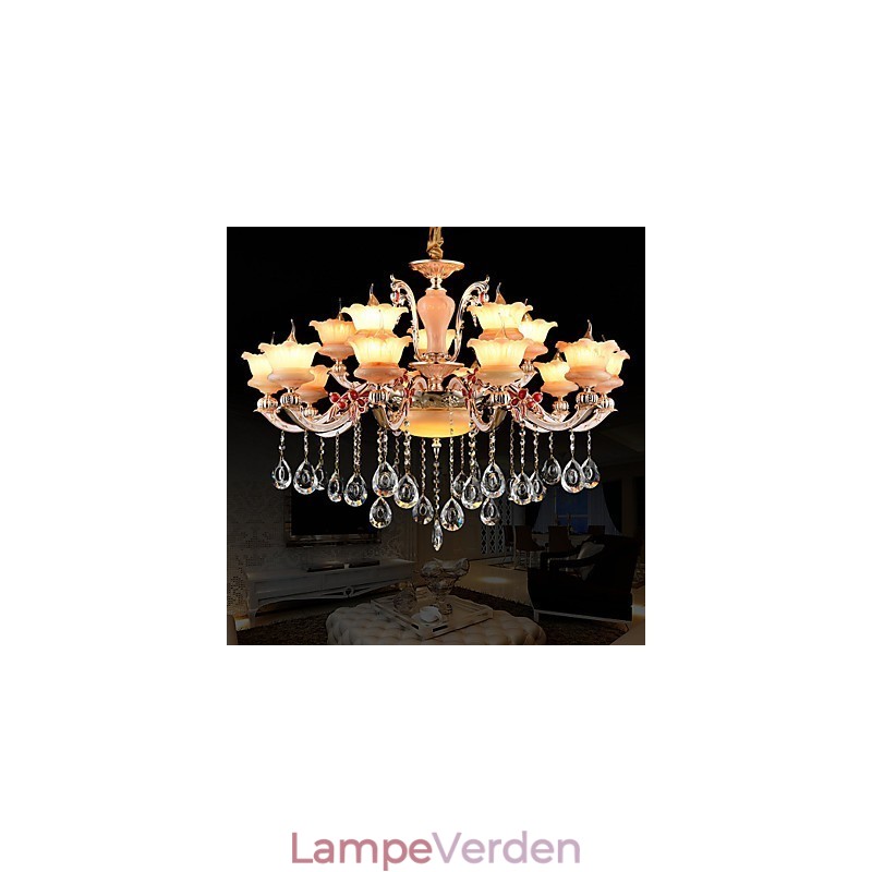 Pendel lys zinklegering funktion til krystal mini stil metal indendørs butikker 15 pærer