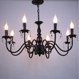 Europæisk stil Krystal stearinlys Lampe Lampe Tøj Shop Lamper og lanterner Dekoration Project Droplight