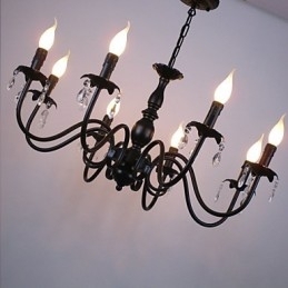 Europæisk stil Krystal stearinlys Lampe Lampe Tøj Shop Lamper og lanterner Dekoration Project Droplight