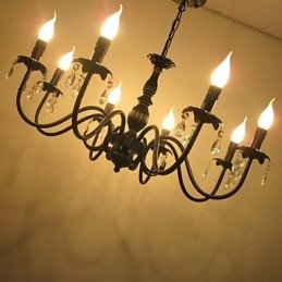 Europæisk stil Krystal stearinlys Lampe Lampe Tøj Shop Lamper og lanterner Dekoration Project Droplight