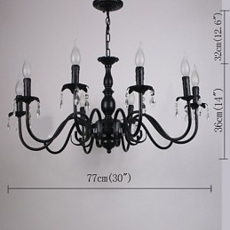 Europæisk stil Krystal stearinlys Lampe Lampe Tøj Shop Lamper og lanterner Dekoration Project Droplight