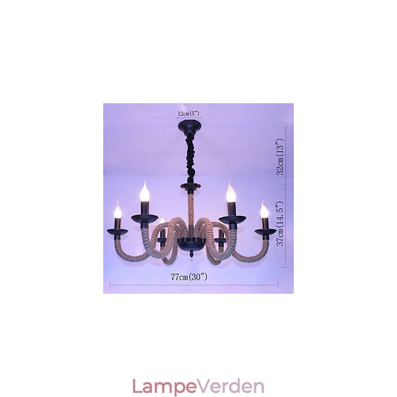 Loft Industriel Vind Vintage Jern Lamper Butikker Lysekrone Reb Lysekrone Lys