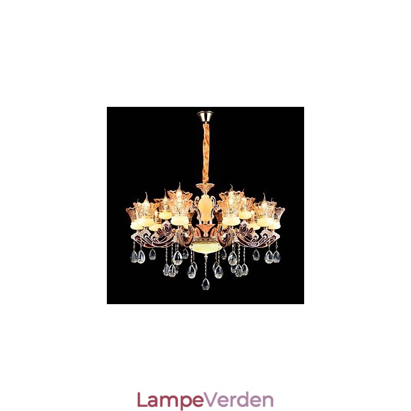 Pendel lys zinklegering funktion til krystal mini stil metal indendørs butikker 15 pærer