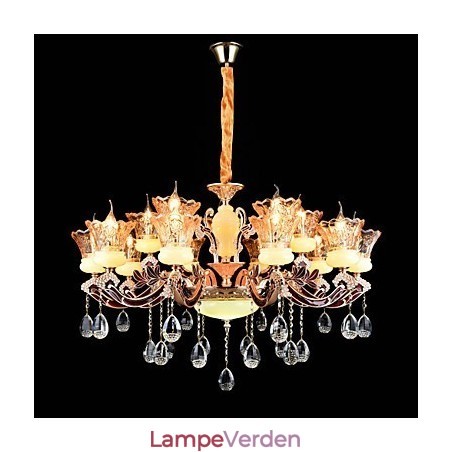 Pendel lys zinklegering funktion til krystal mini stil metal indendørs butikker 15 pærer