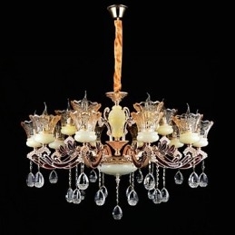 Pendel lys zinklegering funktion til krystal mini stil metal indendørs butikker 15 pærer