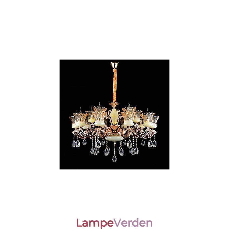 Pendel lys zinklegering funktion til krystal mini stil metal indendørs butikker 15 pærer