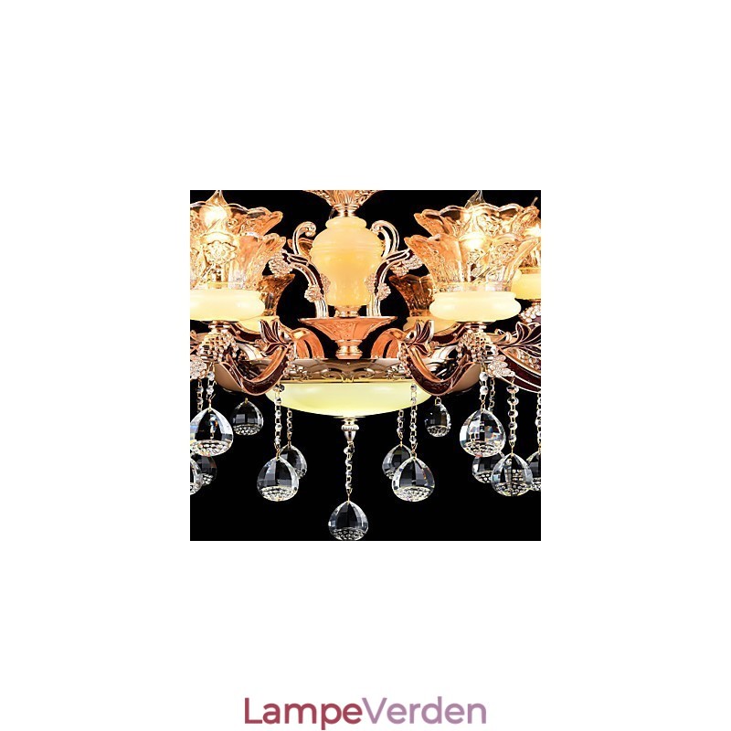 Pendel lys zinklegering funktion til krystal mini stil metal indendørs butikker 15 pærer