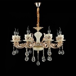 Traditionel klassisk zinklegeringsfunktion til Crystal Mini Style Metal 8 Bulbs lysekrone