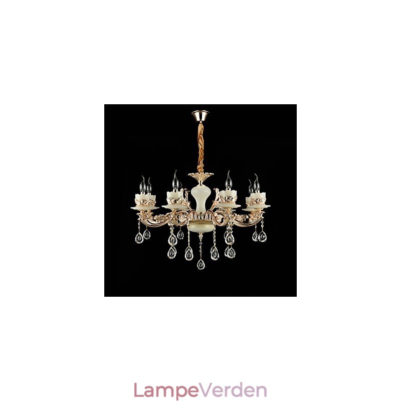 Traditionel klassisk zinklegeringsfunktion til Crystal Mini Style Metal 8 Bulbs lysekrone