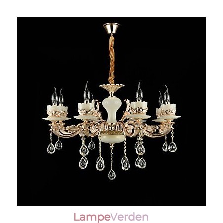 Traditionel klassisk zinklegeringsfunktion til Crystal Mini Style Metal 8 Bulbs lysekrone