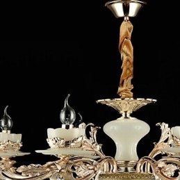 Traditionel klassisk zinklegeringsfunktion til Crystal Mini Style Metal 8 Bulbs lysekrone