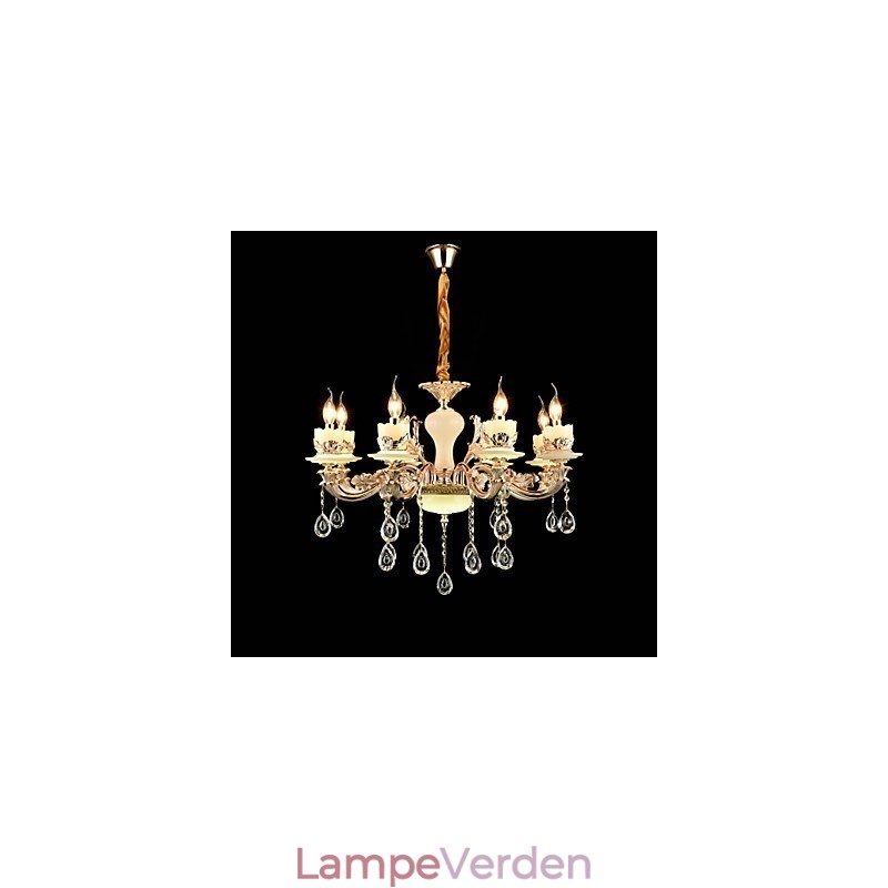 Traditionel klassisk zinklegeringsfunktion til Crystal Mini Style Metal 8 Bulbs lysekrone