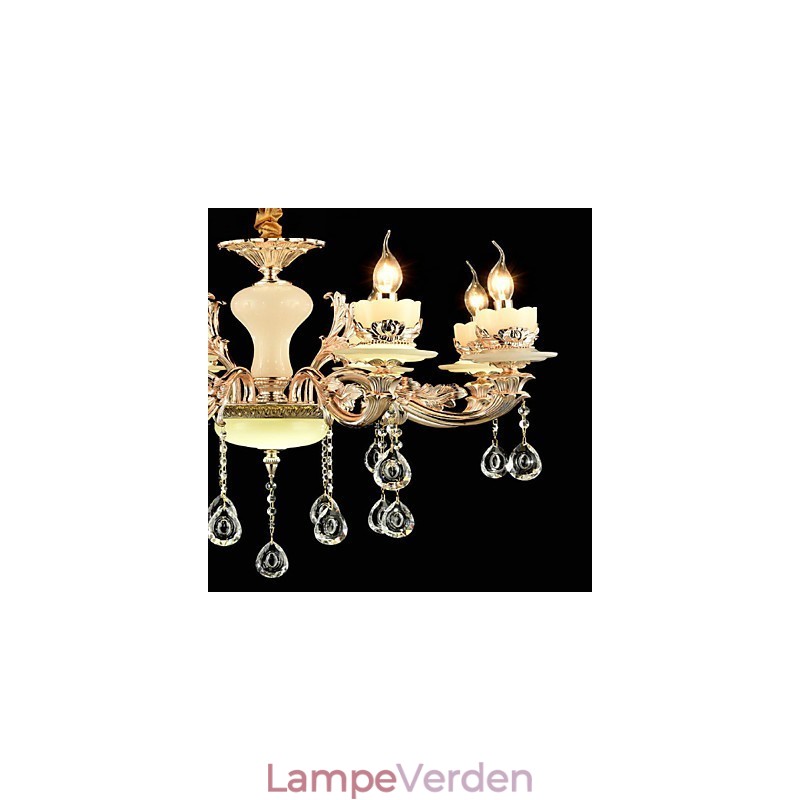 Traditionel klassisk zinklegeringsfunktion til Crystal Mini Style Metal 8 Bulbs lysekrone