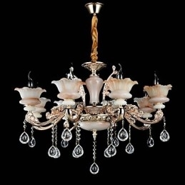 Moderne moderne traditionel klassisk zinklegeringsfunktion til Crystal Mini Style metal pendellampe