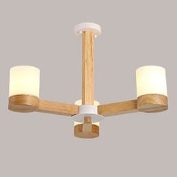 3 lys lysekrone Moderne Moderne Traditionel Klassisk Vintage Country Wood Feature til træ