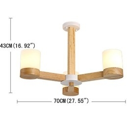 3 lys lysekrone Moderne Moderne Traditionel Klassisk Vintage Country Wood Feature til træ