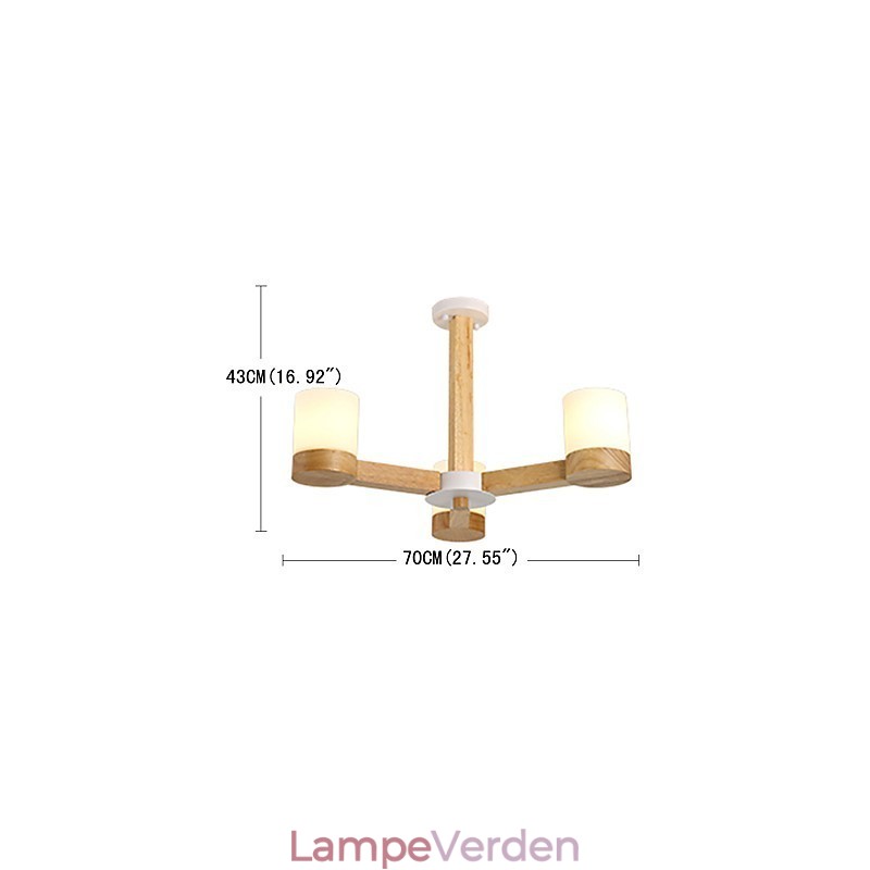 3 lys lysekrone Moderne Moderne Traditionel Klassisk Vintage Country Wood Feature til træ