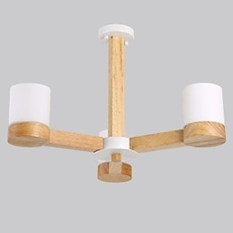3 lys lysekrone Moderne Moderne Traditionel Klassisk Vintage Country Wood Feature til træ
