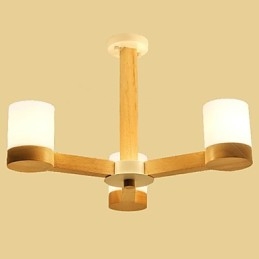 3 lys lysekrone Moderne Moderne Traditionel Klassisk Vintage Country Wood Feature til træ