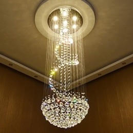 Moderne crystal loftslysekrone lys indendørs pendel lampe Deco belysningsarmaturer