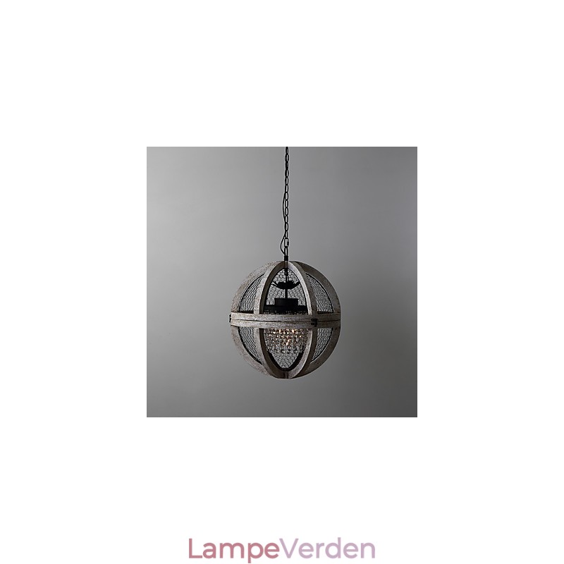 Vintage metal amerikansk industriel loft maleri farve træ lysekrone lampe indendørs dekorere pendel lampe