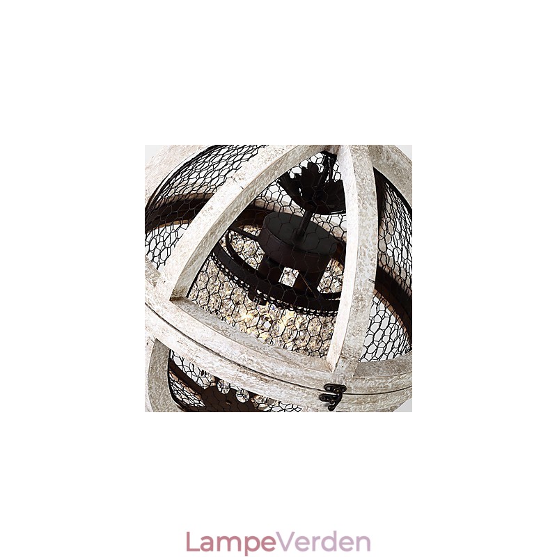 Vintage metal amerikansk industriel loft maleri farve træ lysekrone lampe indendørs dekorere pendel lampe
