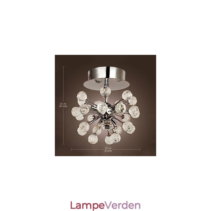 Moderne moderne krystal mini stil krom metal lysekrone Flush Mount
