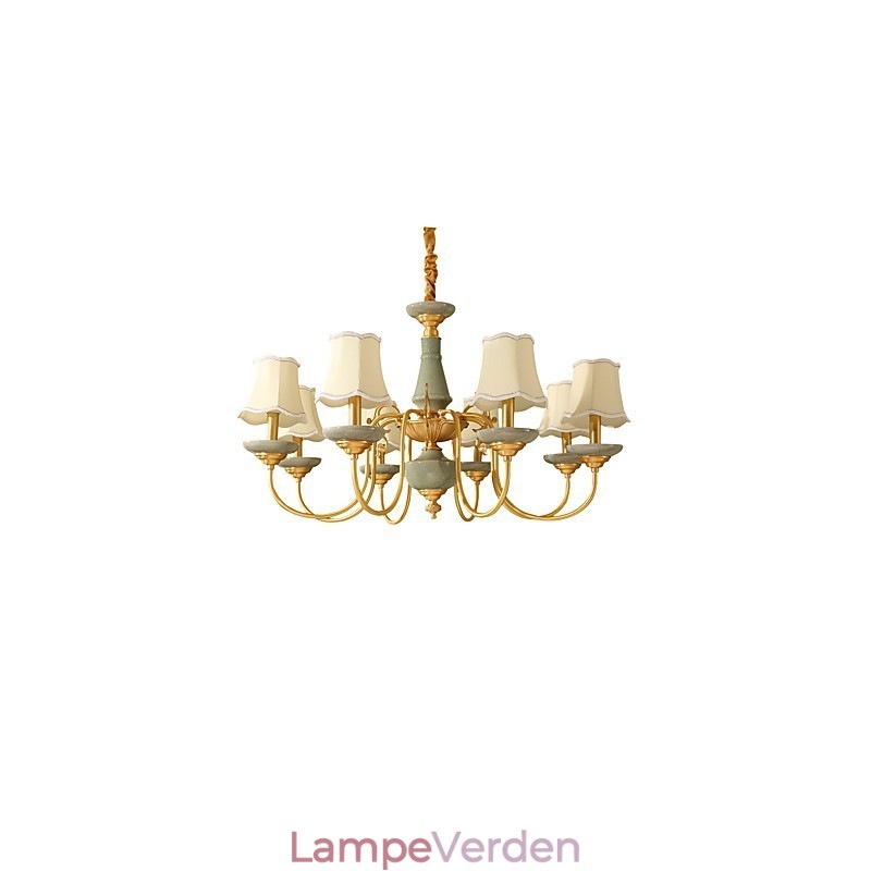 Alle kobber lysekrone Jade dekorative lysekrone KP8