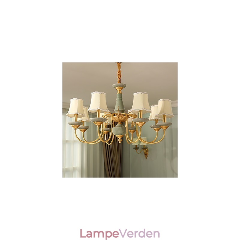 Alle kobber lysekrone Jade dekorative lysekrone KP8