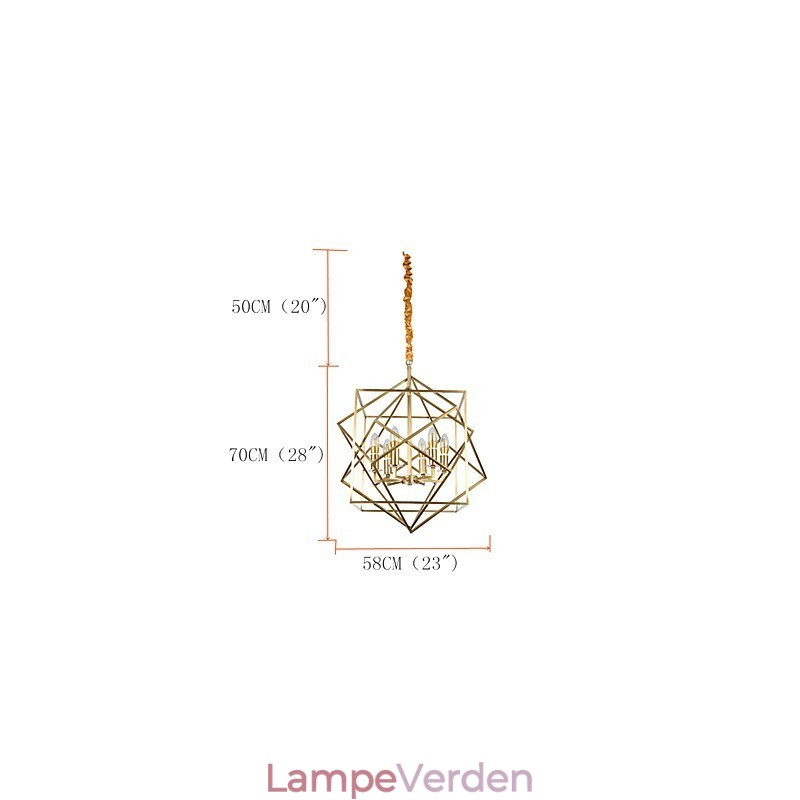 Lanterne messing funktion til designere metal lysekrone