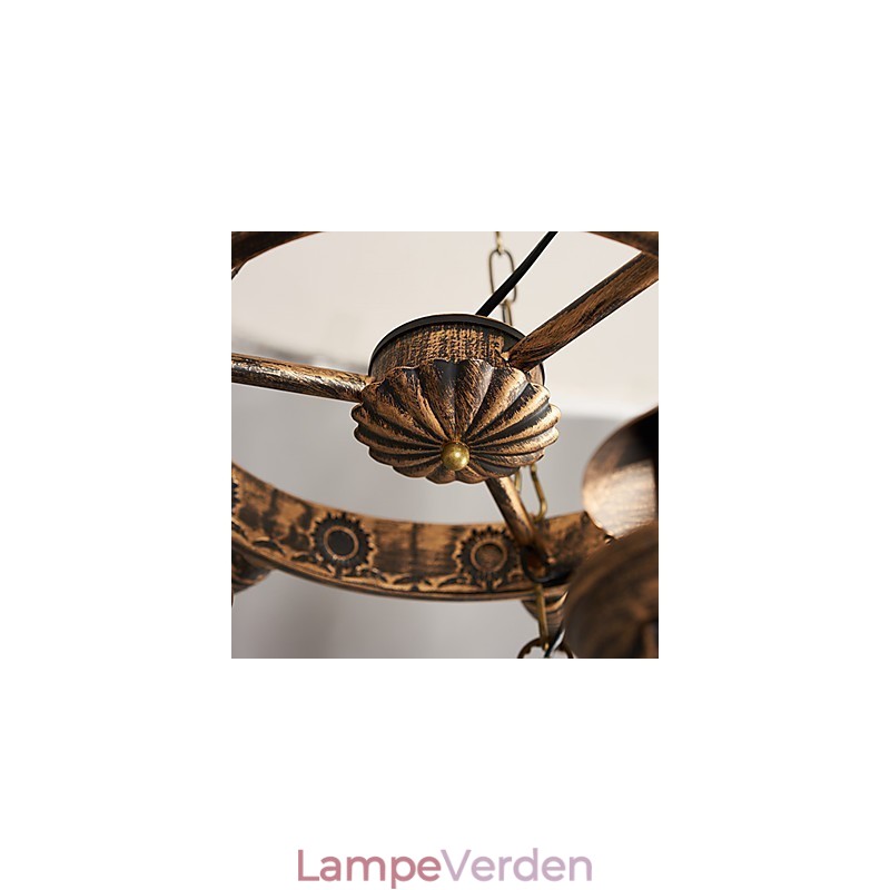 Rustik Lodge Vintage Retro Country Globe maleri funktion til Mini Style Designere Metal lysekrone