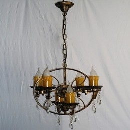 Rustik Lodge Vintage Retro Country Globe maleri funktion til Mini Style Designere Metal lysekrone