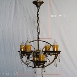 Rustik Lodge Vintage Retro Country Globe maleri funktion til Mini Style Designere Metal lysekrone