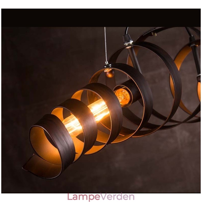 Retro jernlampe Moderne, minimalistisk industriel lysekrone