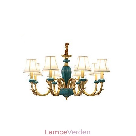 Alle kobber lysekrone Jade dekorative lysekrone KP