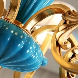 Alle kobber lysekrone Jade dekorative lysekrone KP