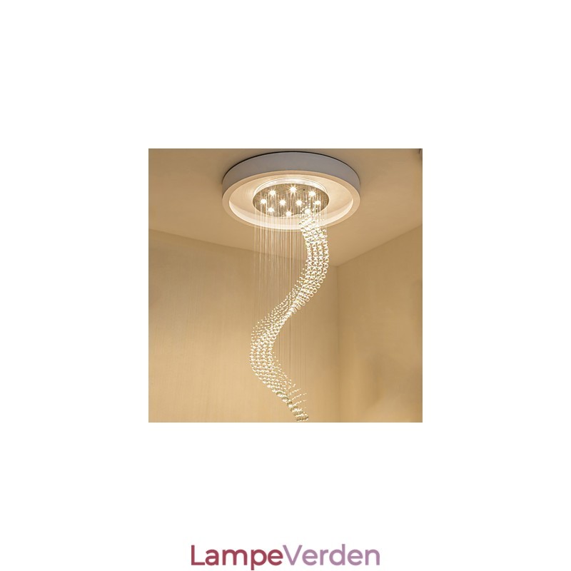 Moderne krystal loftspendler Indendørs lysekrone Hængende belysning til hjemmet Lysekrone Lamper Armaturer 3W WARM WHITE Pærer