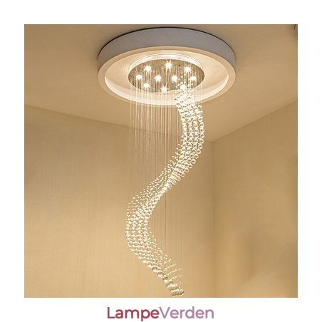 Moderne krystal loftspendler Indendørs lysekrone Hængende belysning til hjemmet Lysekrone Lamper Armaturer 3W WARM WHITE Pærer Moderne krystal loftspendler Indendørs lysekrone Hængende belysning til hjemmet Lysekrone Lamper Armaturer 3W WARM WHITE Pærer