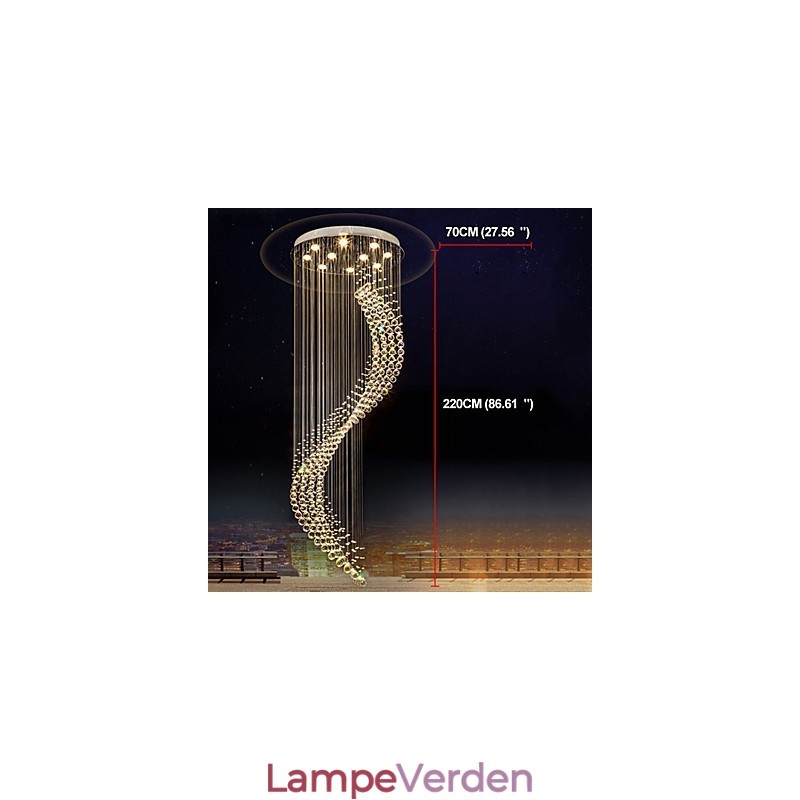 Moderne krystal loftspendler Indendørs lysekrone Hængende belysning til hjemmet Lysekrone Lamper Armaturer 3W WARM WHITE Pærer
