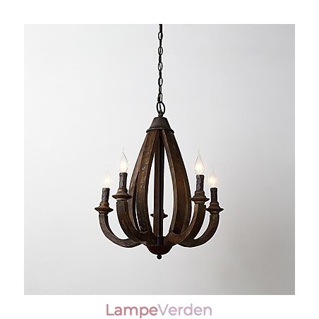 Vintage maleri funktion Mini stil træ bambus lysekrone lampe dekorere Pendant lampe Vintage maleri funktion Mini stil træ bambus lysekrone lampe dekorere Pendant lampe