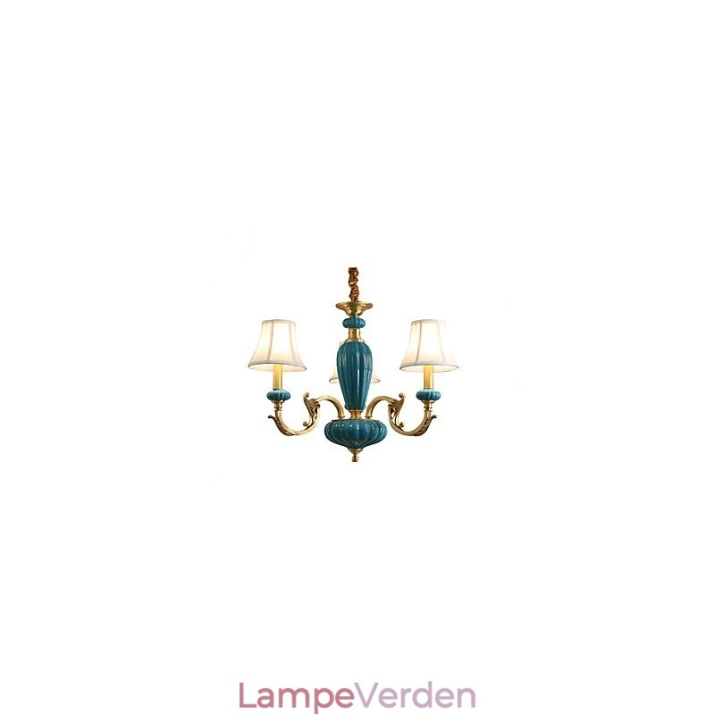Alle kobber lysekrone Jade dekorative lysekrone OP