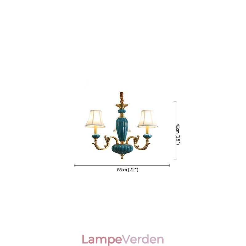 Alle kobber lysekrone Jade dekorative lysekrone OP