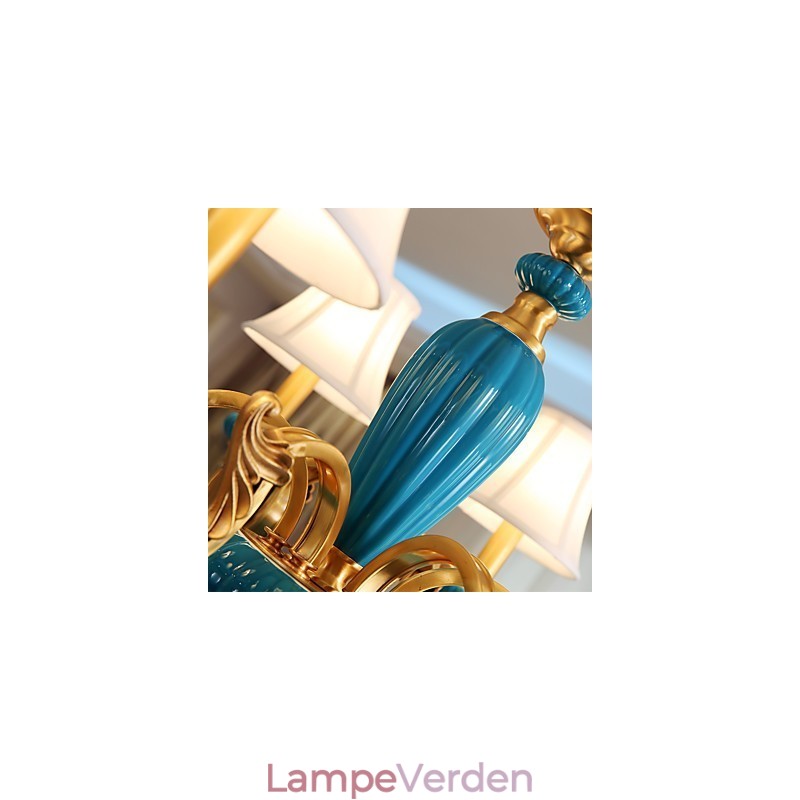 Alle kobber lysekrone Jade dekorative lysekrone OP