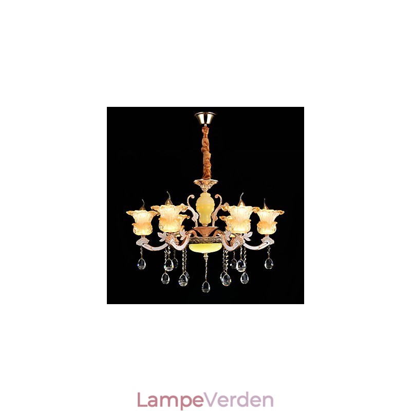 Moderne moderne traditionel klassisk zinklegeringsfunktion til Crystal Mini Style metal pendellampe
