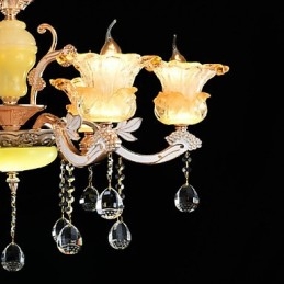Moderne moderne traditionel klassisk zinklegeringsfunktion til Crystal Mini Style metal pendellampe