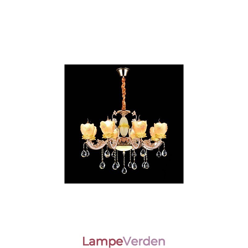 Moderne moderne traditionel klassisk zinklegeringsfunktion til Crystal Mini Style metal pendellampe